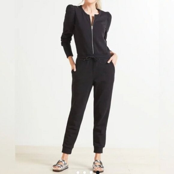 Chaser Pants - Chaser Evereve Exclusive Puff Sleeve Zipper‎ Front Jumpsuit Jogger Sweatsuit Set